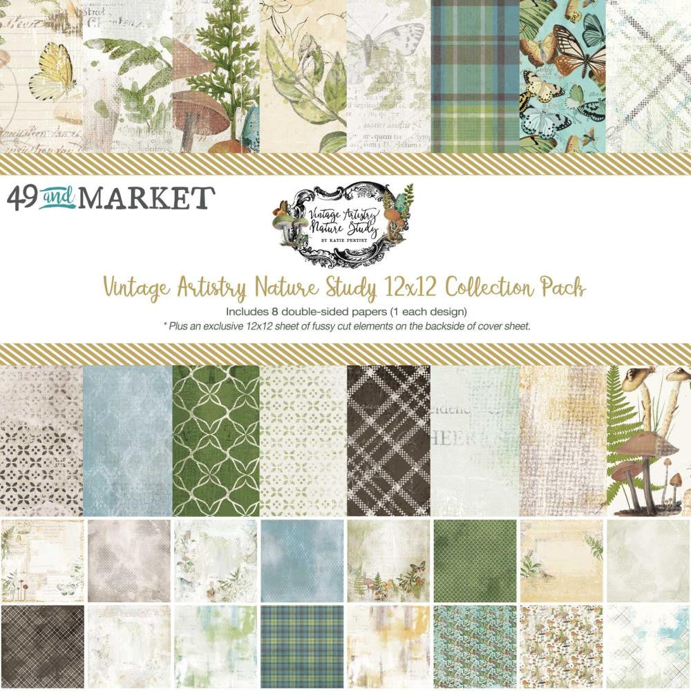 49 and Market Vintage Artistry Nature Study 12x12 Collection Pack